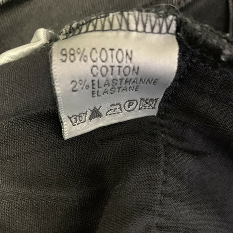 DIOR Size 34 Charcoal Solid Cotton Blend Slim Button Fly Jeans