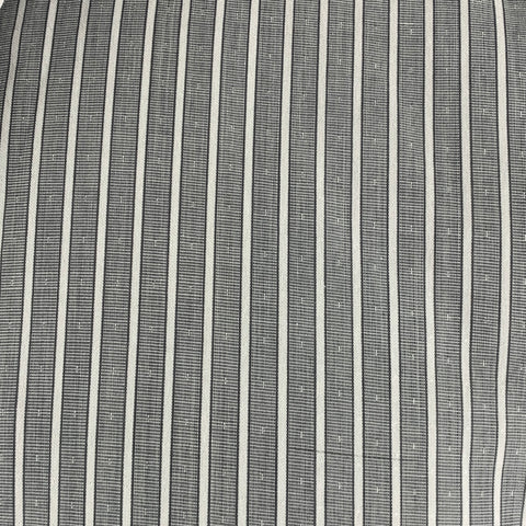 DOLCE & GABBANA Size M Grey White Stripe Cotton Button Up Long Sleeve Shirt