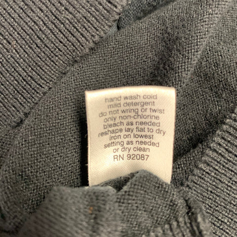 SAKS FIFTH AVENUE Size M Grey Charcoal Ombre Cotton V-Neck Cardigan
