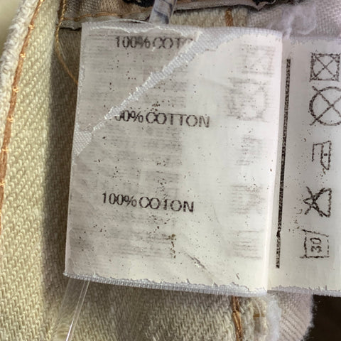 DRKSHDW Size 31 Grey Twill Cotton Tapered Slim Distressed Button Fly Jeans