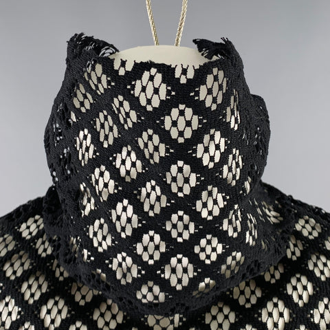 PHILOSOPHY di LORENZO SERAFINI Size 8 Black Polyester Mesh Pullover