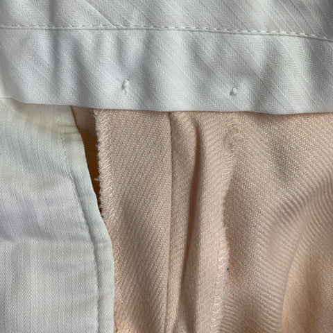 WALTER VAN BEIRENDONCK Size 34 Beige Pink Twill Wool Pleated Dress Pants