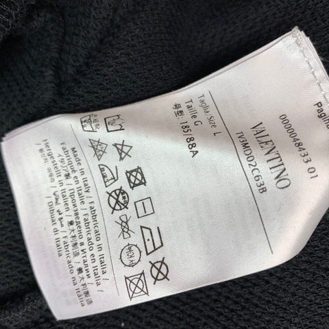 VALENTINO Size L Black Solid Cotton Polyamide Elastic Waistband Shorts