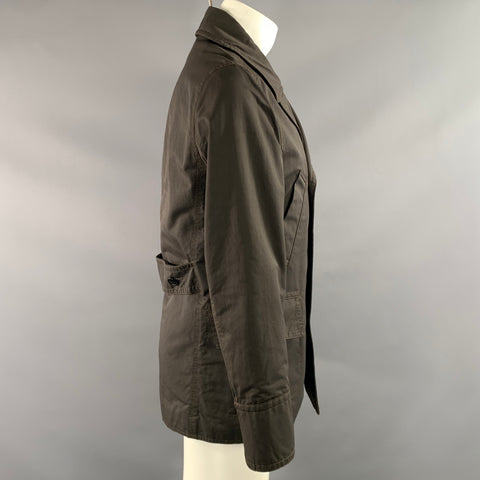 TODD SNYDER Size M Green Olive Contrast Stitch Cotton Polyamide Jacket