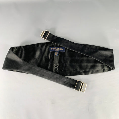 BROOKS BROTHERS Size S/M Black Pleated Silk Cummerbund