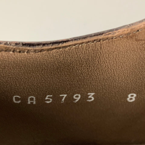 DOLCE & GABBANA Size 9 Brown Leather Cap Toe Lace-Up Shoes