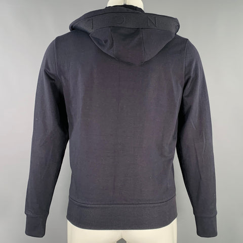 MONCLER Size S Navy Cotton Blend Hooded Jacket