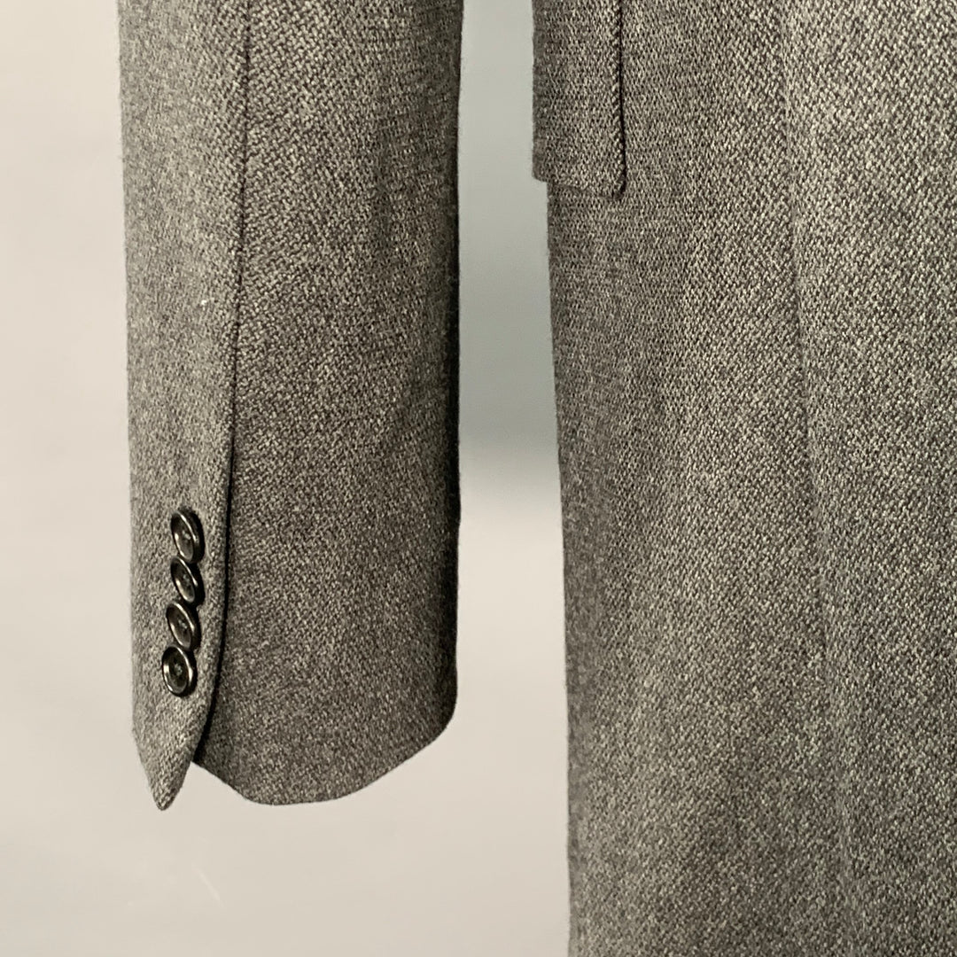 PS by PAUL SMITH Size XXL Grey Black Nailhead Wool Contrast Collar Coat