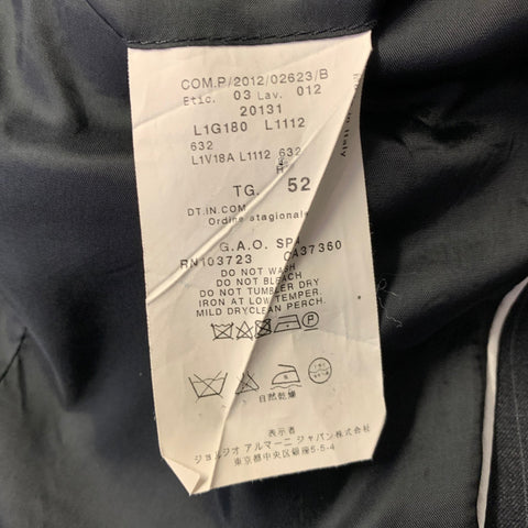 EMPORIO ARMANI Size 42 Grey Charcoal Pinstripe Virgin Wool Notch Lapel Suit