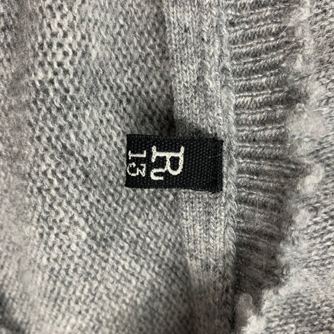 R13 Size S Grey Heather Distressed Cashmere Sweater