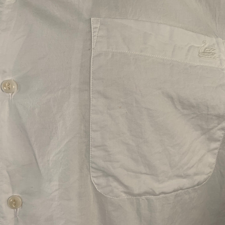 MERZ B. SCHWANEN Size XL White Organic Cotton One Pocket Oversized Short Sleeve Shirt