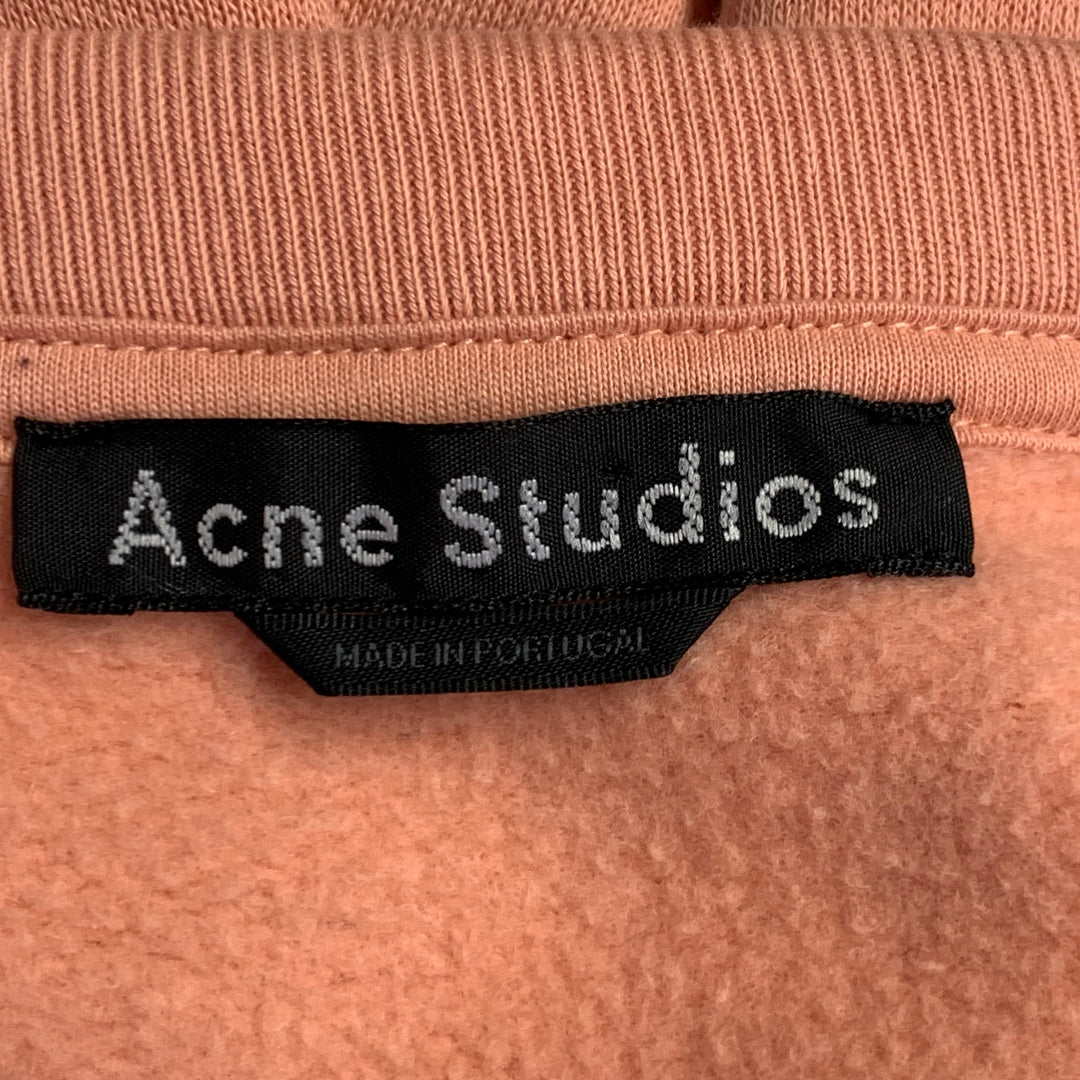 ACNE STUDIOS Size M Fairview Face Orange Sorbet Cotton Crew Neck Sweatshirt