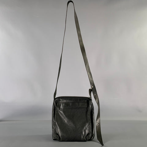 M.A+ Size One Size Black Solid Leather Shoulder Bag
