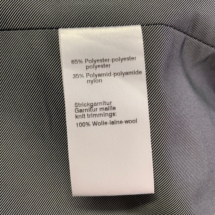 AKRIS Size 14 Grey Polyester Blend Knit Double Zipper Jacket