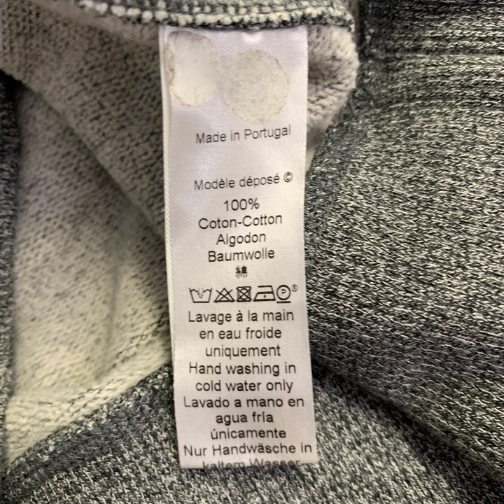 KENZO Size M Grey Heather Logo Patch Cotton Crew Neck Pullover