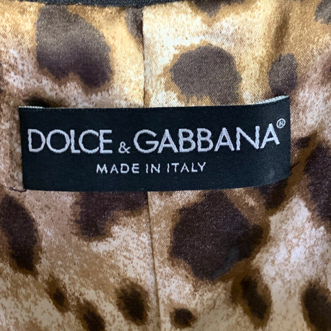 DOLCE & GABBANA Size 4 Black Virgin Wool Blend Jacket Blazer