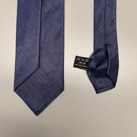 TOM FORD Navy Woven Linen  Silk Tie