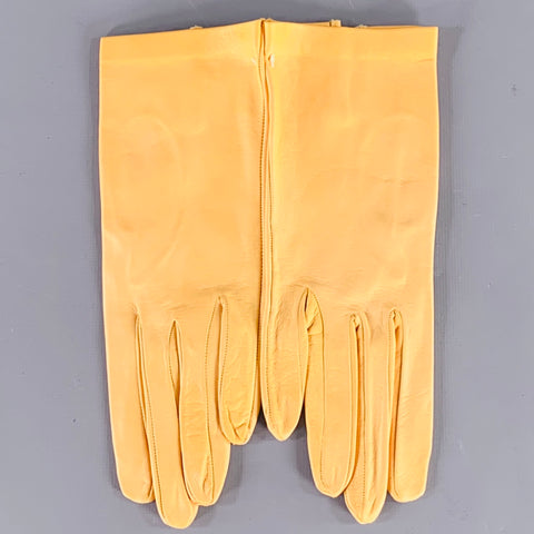 Gants en cuir jaune VINTAGE taille 6,5