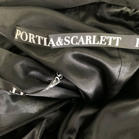 PORTIA & SCARLETT Size XS Black Polyester Spandex Ruffled Maxi Skirt