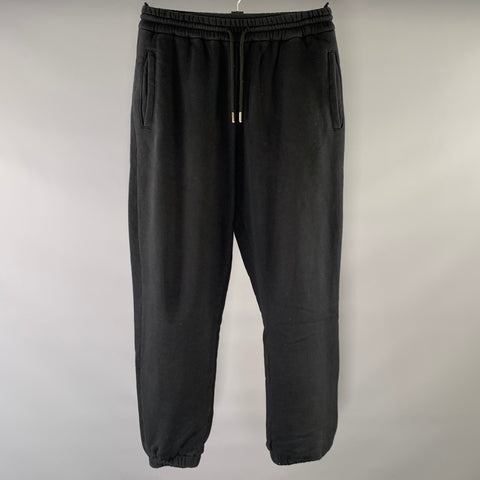 GUCCI Size L Black Cotton Sweatpants Casual Pants