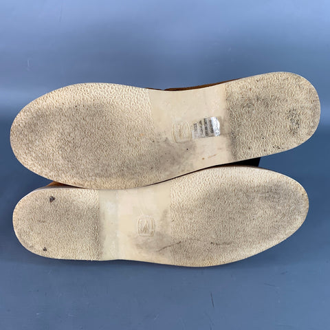 STEVE MADDEN Size 13 Camel Suede Woven Sandals