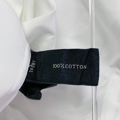 TOM FORD Size S White Cotton Curved Cutaway Long Sleeve Shirt