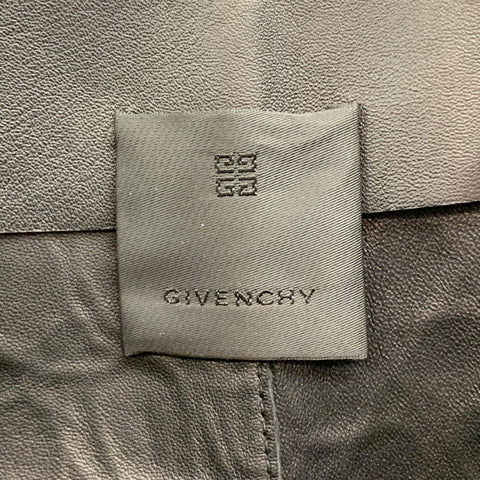GIVENCHY SS 2021 Size 4 Brown Crocodile Effect Vintage Leather Mini Skirt