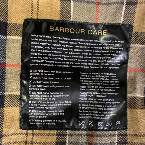 BARBOUR Size S Black Mixed Patterns Cotton Double Zipper Jacket