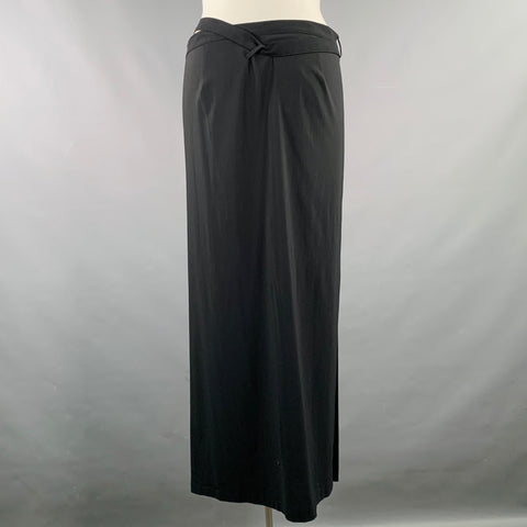 JUPE PORTEFEUILLE JEAN PAUL GAULTIER Laine et Soie Noire Taille XL