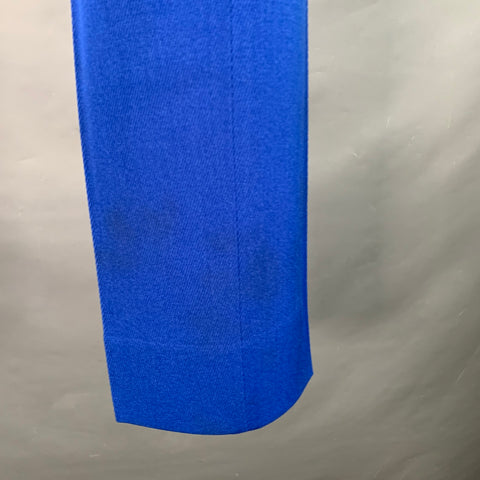 AMI by ALEXANDRE MATTIUSSI Size 28 Royal Blue Wool Twill Button Fly Dress Pants