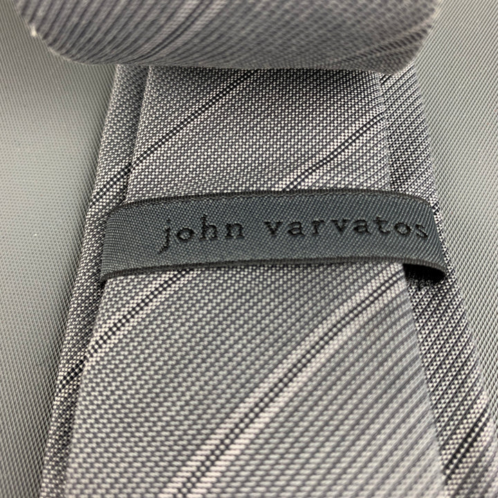 JOHN VARVATOS Corbata de seda texturizada negra