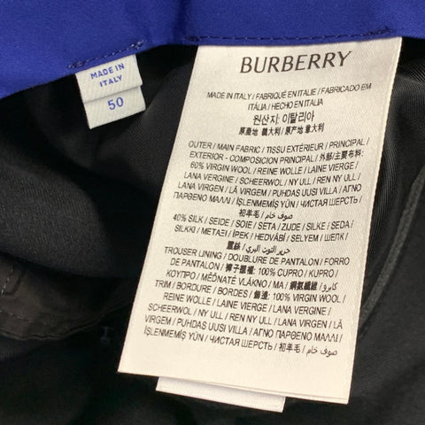 BURBERRY Size 38 Black Wool Silk Double Breasted Tuxedo