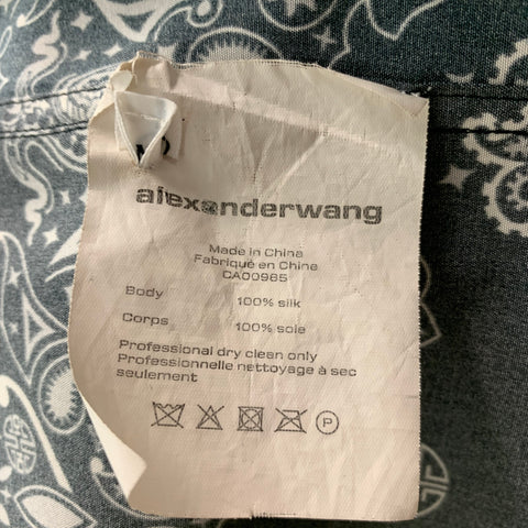 ALEXANDER WANG Size M Black Bandana Silk Camp Set