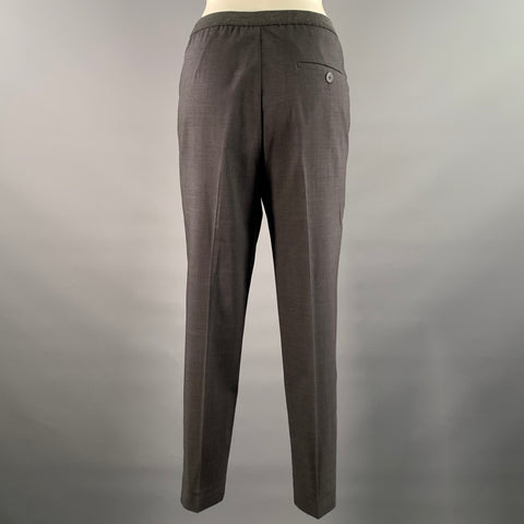 BRUNELLO CUCINELLI Size 8 Grey Wool Heather Elasticated Pants