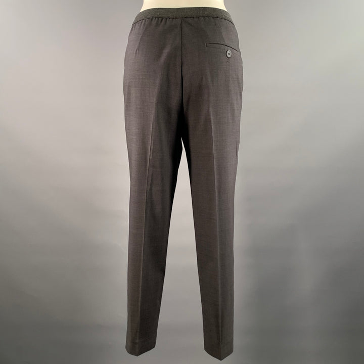 BRUNELLO CUCINELLI Size 8 Grey Wool Heather Elasticated Pants