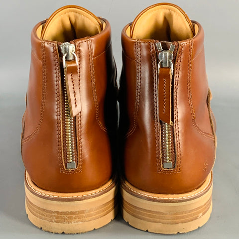 WANT LES ESSENTIELS DE LA VIE Size 11 Brown Leather Lace-Up Ankle Boots