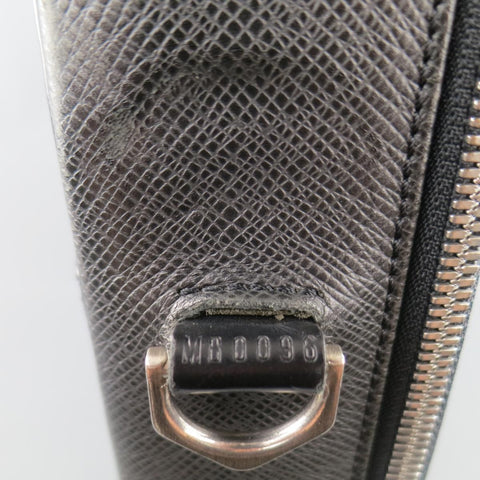 LOUIS VUITTON Black Leather ODESSA ARDOISE Computer Briefcase Bag