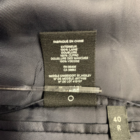 THEORY Size 40 Grey Navy Heather Wool Notch Lapel Suit