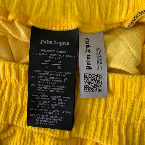 PALM ANGELS Size L Yellow Purple Corduroy Joggers Casual Pants