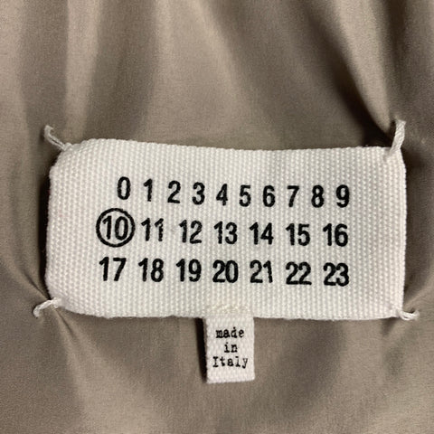 MAISON MARGIELA Size S Blue Grey Contrast Trim Satin Bomber Jacket