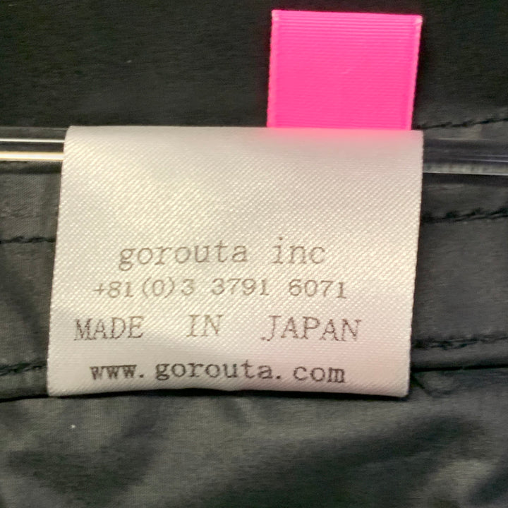 GOROUTA Size L Black Polyester Windbreaker Zip Up Jacket