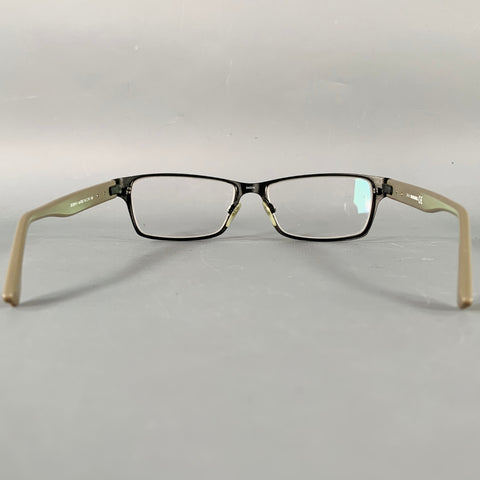 DIESEL Black Grey Acetate Rectangle Frames