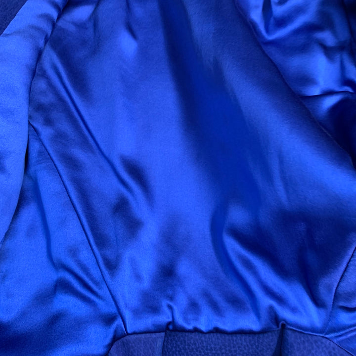 ALEXANDER MCQUEEN Size 34 Royal Blue Leather Motorcycle Jacket