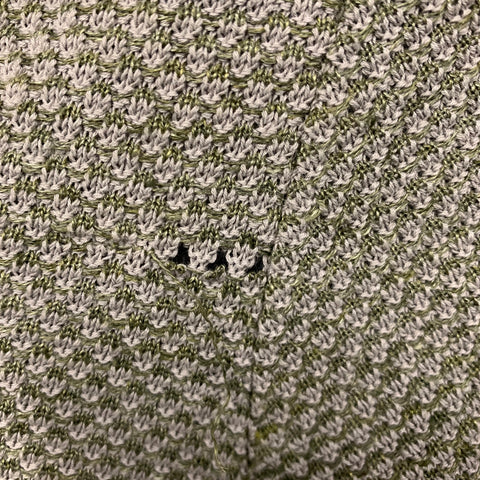 LARDINI Size M Green Olive Knit Cotton flax Notch Lapel Jacket