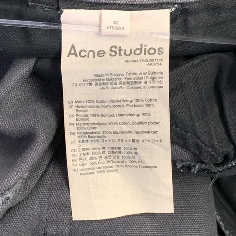 ACNE STUDIOS Size L Grey Charcoal Cotton Cargo Casual Pants