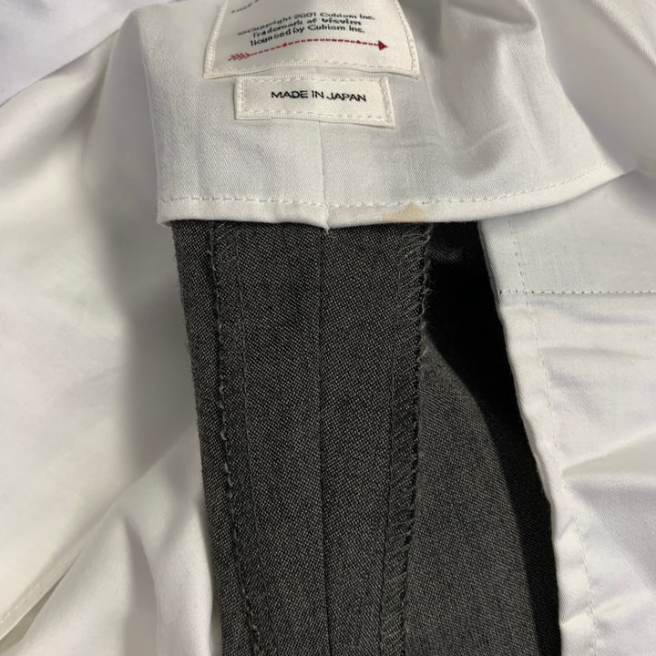 VISVIM Size L Dalton Slacks Grey Wool Linen Tapered Zip Fly Dress Pants
