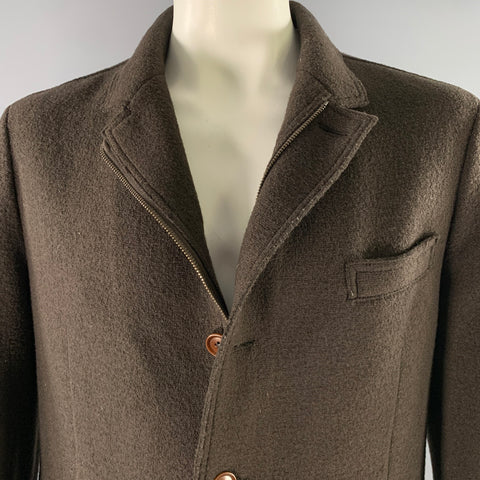 LODENFREY Size XXL Brown Wool Field Jacket
