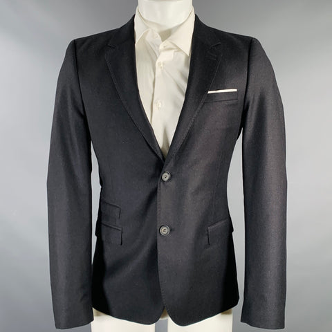 THE KOOPLES Size 36 Grey Charcoal Wool Notch Lapel Sport Coat