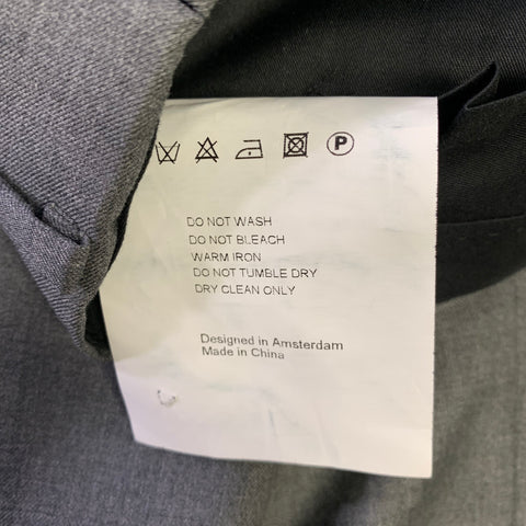 ATELIER MUNRO Size 32 Grey Wool Slim Fit Dress Pants