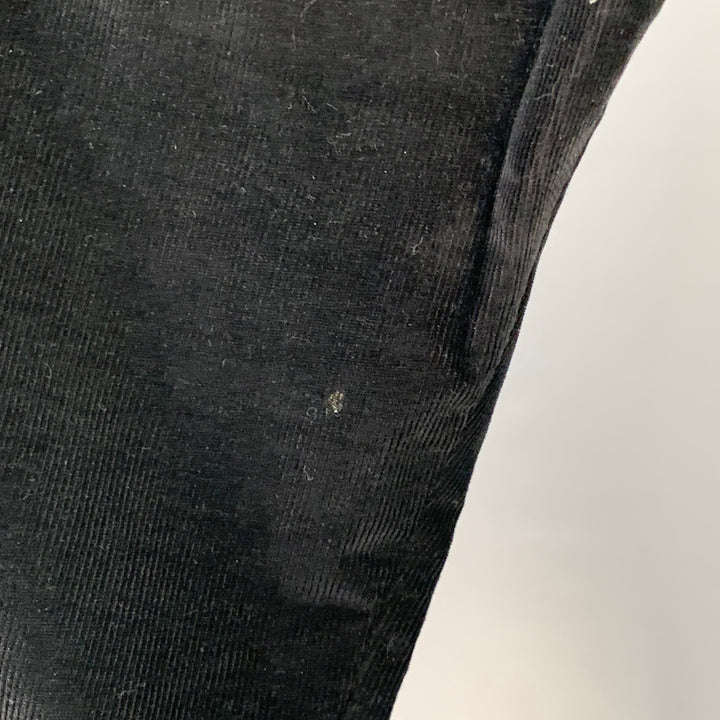 DSQUARED2 Size 32 Black Corduroy Cotton Blend Button Fly Casual Pants